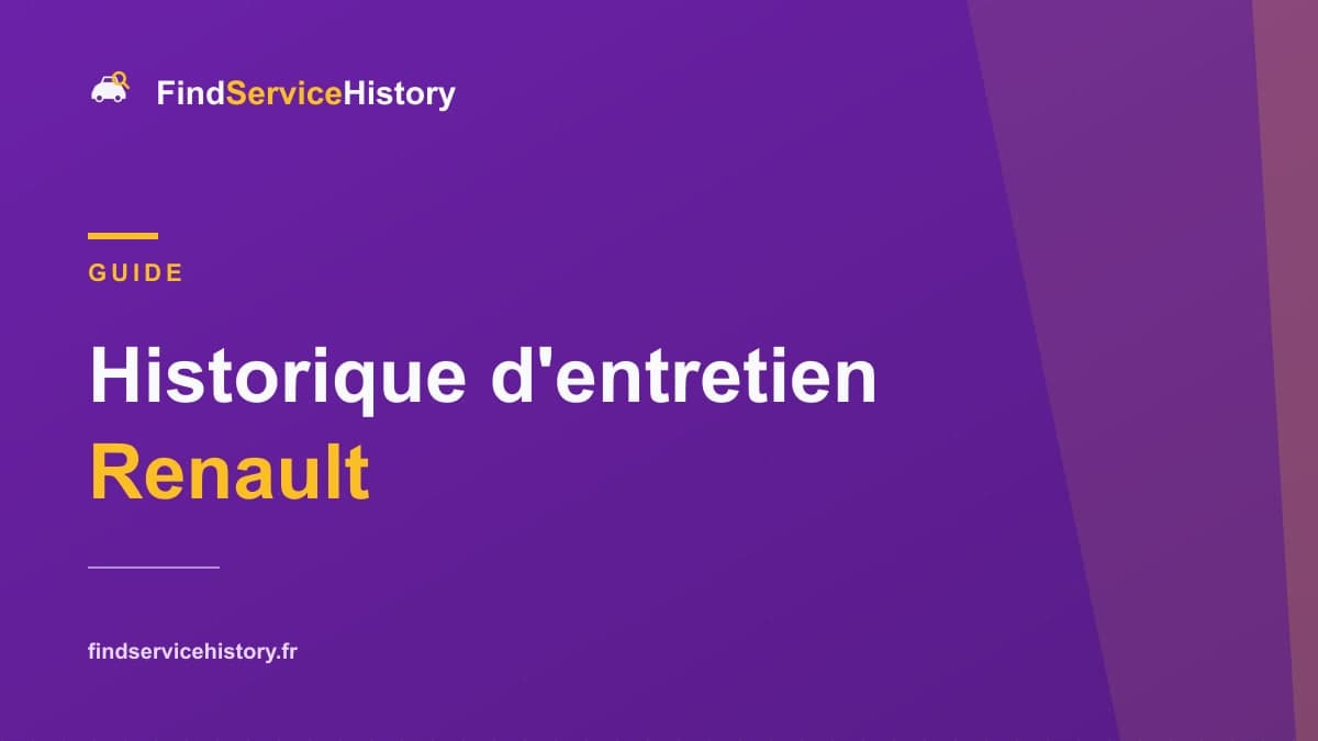 Historique d'entretien Renault : vérifier en ligne